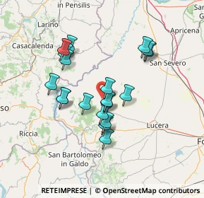 Mappa Contrada Piana Misante, 71034 Castelnuovo della Daunia FG, Italia (13.0675)