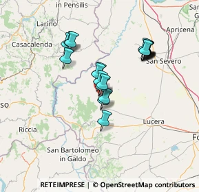 Mappa Contrada Piana Misante, 71034 Castelnuovo della Daunia FG, Italia (12.3785)