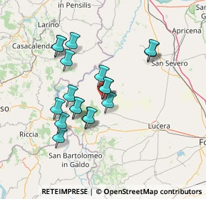 Mappa Contrada Piana Misante, 71034 Castelnuovo della Daunia FG, Italia (13.06944)