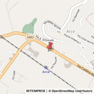 Mappa Via stazione, 03032 Arce, Frosinone (Lazio)