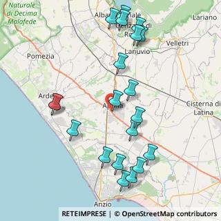 Mappa Via Pontina Km 45.500, 04011 Aprilia LT, Italia (9.7165)
