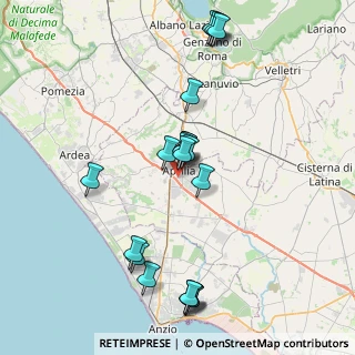 Mappa Via Ottaviano, 04011 Aprilia LT, Italia (8.648)