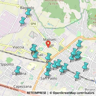 Mappa Via Piazzale del Palazzetto, 59100 Prato PO, Italia (1.311)