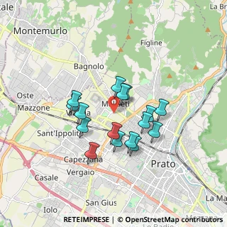 Mappa Via Piazzale del Palazzetto, 59100 Prato PO, Italia (1.41125)