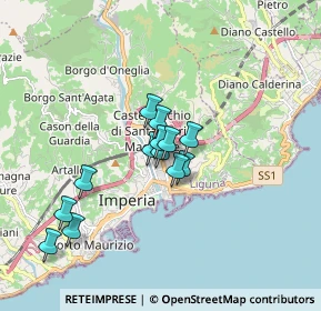 Mappa Via Vecchia Piemonte, 18100 Imperia IM, Italia (1.32769)