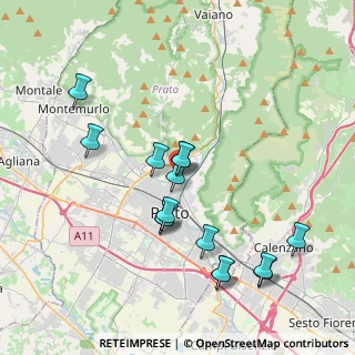 Mappa Via Bisenzio a San Martino, 59100 Prato PO, Italia (3.91067)