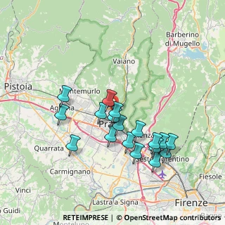 Mappa Via Bisenzio a San Martino, 59100 Prato PO, Italia (7.10222)