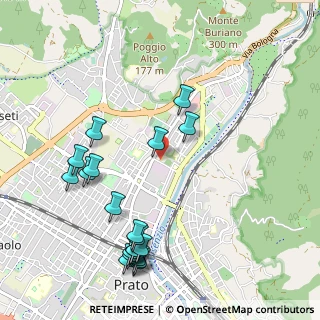 Mappa Via Bisenzio a San Martino, 59100 Prato PO, Italia (1.2435)