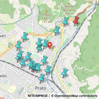 Mappa Via Bisenzio a San Martino, 59100 Prato PO, Italia (1.1495)