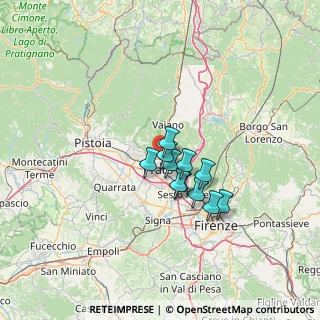 Mappa Via Fiorenzo Mugnaini, 59100 Prato PO, Italia (8.93364)