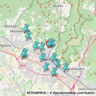Mappa Via Fiorenzo Mugnaini, 59100 Prato PO, Italia (3.51286)
