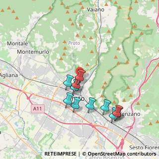 Mappa Via Fiorenzo Mugnaini, 59100 Prato PO, Italia (3.65455)