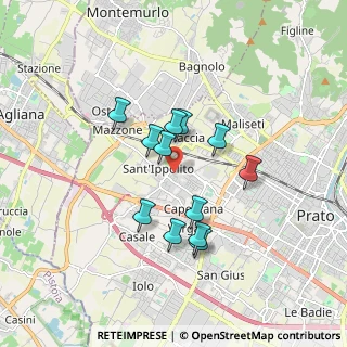 Mappa Via Mediterraneo, 59100 Prato PO, Italia (1.43833)