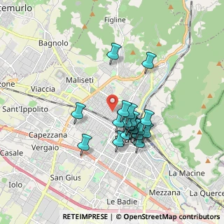 Mappa Via Vilmar Parrini, 59100 Prato PO, Italia (1.3845)