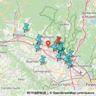 Mappa Via del Capannaccio, 59100 Prato PO, Italia (6.10077)