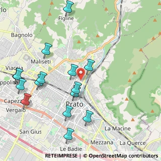Mappa Via Mozza sul Gorone, 59100 Prato PO, Italia (2.438)