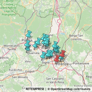 Mappa Via Mozza sul Gorone, 59100 Prato PO, Italia (9.5545)