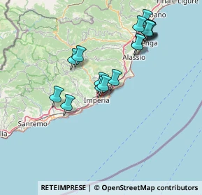 Mappa Piazza Giovan Battista de Negri, 18100 Imperia IM, Italia (14.76294)