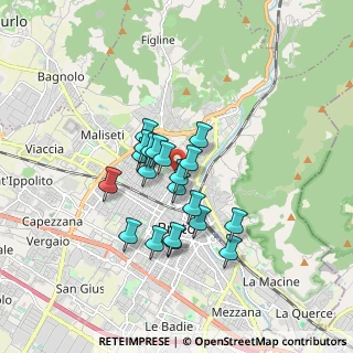 Mappa Via Ermolao Rubieri, 59100 Prato PO, Italia (1.301)