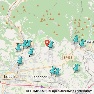 Mappa Strada Vicinale la Via Vecchia, 55012 Capannori LU, Italia (5.00091)