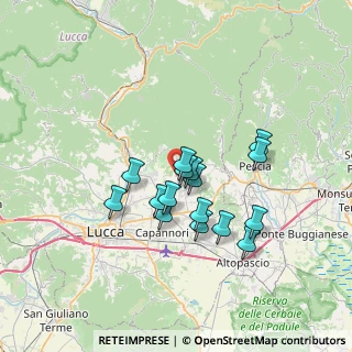 Mappa Strada Vicinale la Via Vecchia, 55012 Capannori LU, Italia (5.71813)