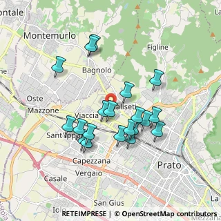 Mappa Via Bligny, 59100 Prato PO, Italia (1.652)