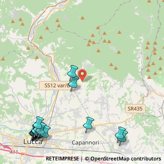 Mappa Via del Parco, 55012 Capannori LU, Italia (7.2555)
