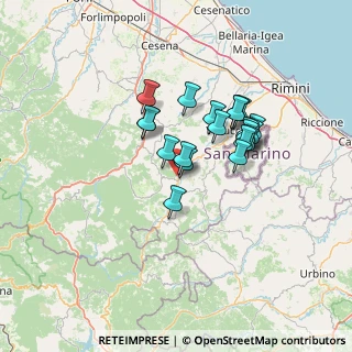 Mappa Via Il Raggio, 47863 Novafeltria RN, Italia (10.9175)