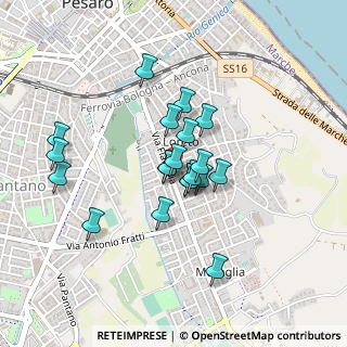 Mappa Via Flaminia, 61121 Pesaro PU, Italia (0.355)