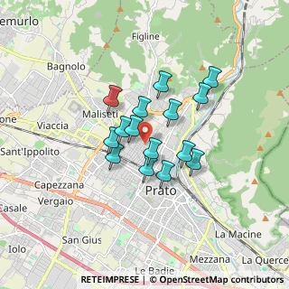 Mappa Via Filippo Corridoni, 59100 Prato PO, Italia (1.25667)