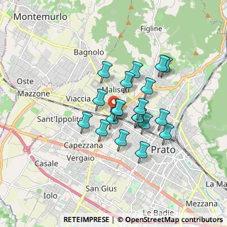 Mappa Via Castagnevizza, 59100 Prato PO, Italia (1.3105)