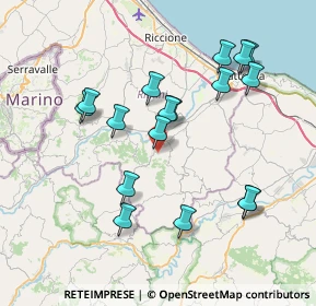 Mappa Via Serra di Sotto, 47834 Montefiore Conca RN, Italia (7.60235)