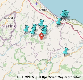 Mappa Via Serra di Sotto, 47834 Montefiore Conca RN, Italia (6.93273)