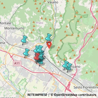 Mappa Via di Carteano, 59100 Prato PO, Italia (3.43357)