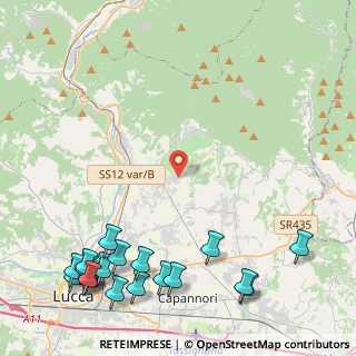 Mappa Via del Giardinetto, 55012 Capannori LU, Italia (6.7275)