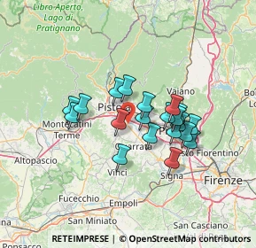 Mappa Via Attilio D'Angela, 51100 Bottegone PT, Italia (10.737)