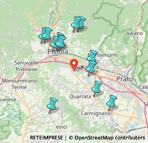 Mappa Via Attilio D'Angela, 51100 Bottegone PT, Italia (7.23385)
