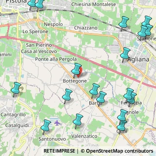 Mappa Via Attilio D'Angela, 51100 Bottegone PT, Italia (3.225)