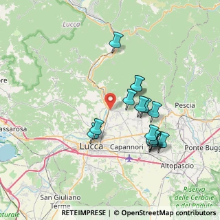 Mappa Via dei Ceccotti, 55014 Capannori LU, Italia (6.98467)