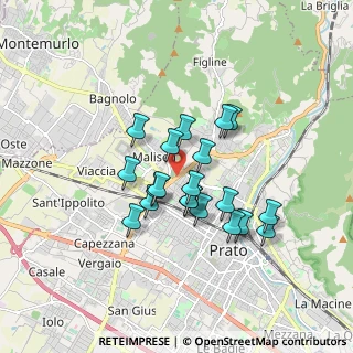 Mappa Via Montalese, 59100 Prato PO, Italia (1.4045)