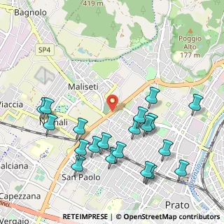 Mappa Via Montalese, 59100 Prato PO, Italia (1.1685)