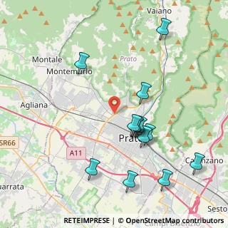 Mappa Via Montalese, 59100 Prato PO, Italia (4.28462)