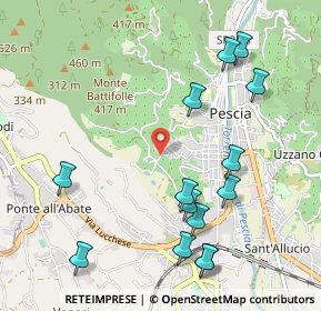 Mappa Via di Collecchio, 51017 Pescia PT, Italia (1.21857)