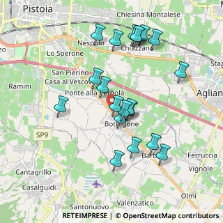 Mappa SS Fiorentina 556 - Bottegone, 51100 Pistoia PT, Italia (1.8995)