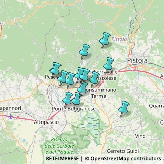 Mappa Viale Carristi D'Italia, 51016 Montecatini Terme PT, Italia (5.08214)