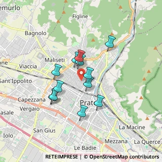 Mappa Via Ofanto, 59100 Prato PO, Italia (1.38167)