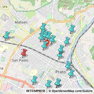 Mappa Via Reno, 59100 Prato PO, Italia (1.08684)