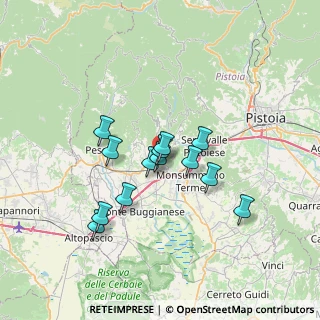 Mappa Piazzale delle Fiamme Gialle, 51016 Montecatini Terme PT, Italia (5.61923)
