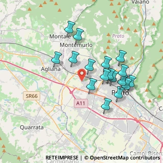 Mappa Via Brasimone, 59100 Prato PO, Italia (3.47412)