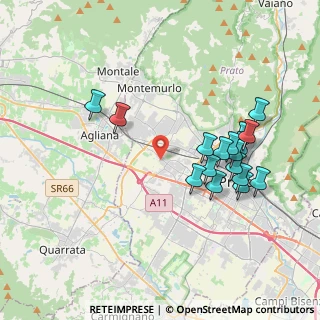 Mappa Via Brasimone, 59100 Prato PO, Italia (3.93765)
